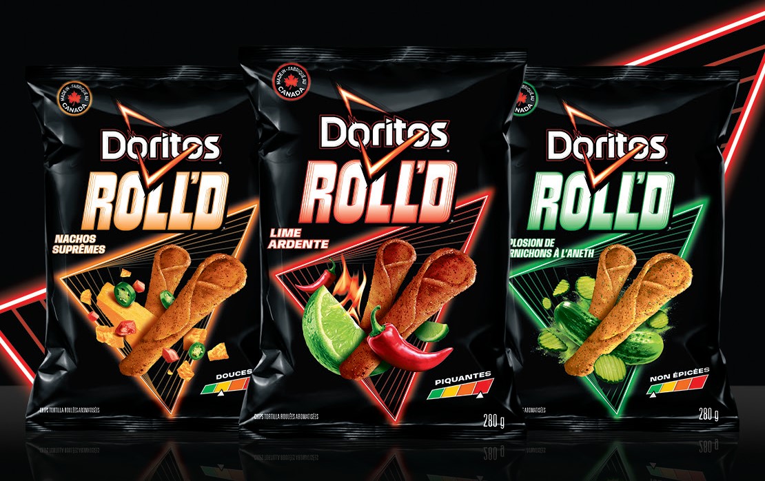 Doritos Roll’d™ rolled tortilla chips rolls into Canada with three intense flavours and amplified crunch